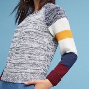 Anthropologie MOTH Aidan Striped Cardigan Small